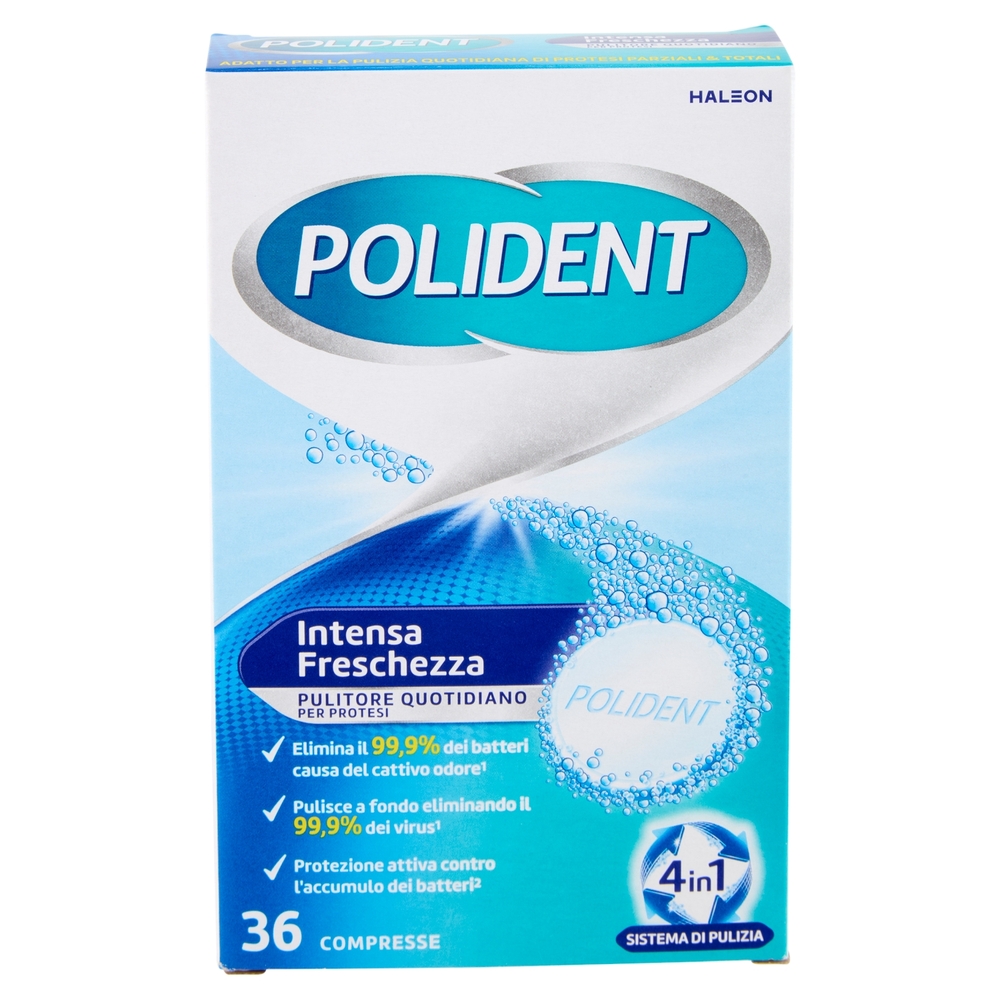 Polident Intensa Freschezza, Pulitore quotidiano per Protesi Dentale 36 cp